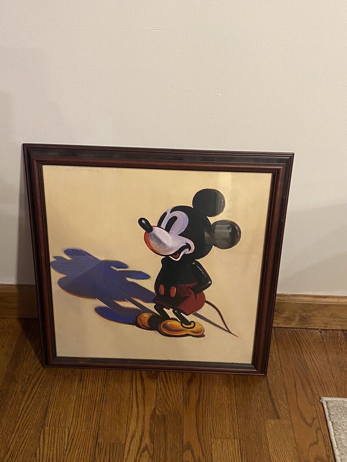 Vintage Wayne Thiebaud ( Autographed) Mickey Mouse Framed :  Hadley House