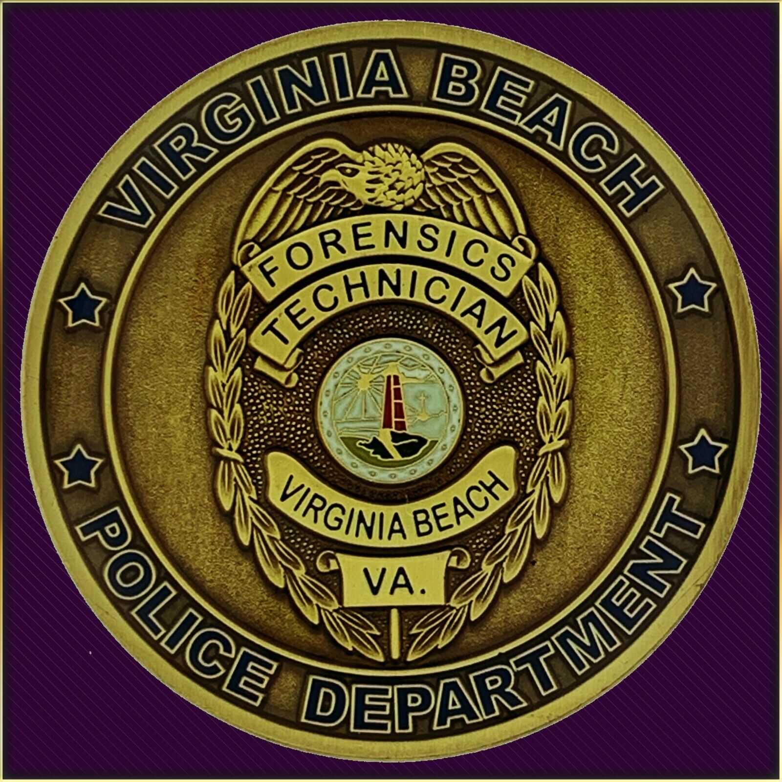 Virginia Beach Police Forensics Challenge Coin