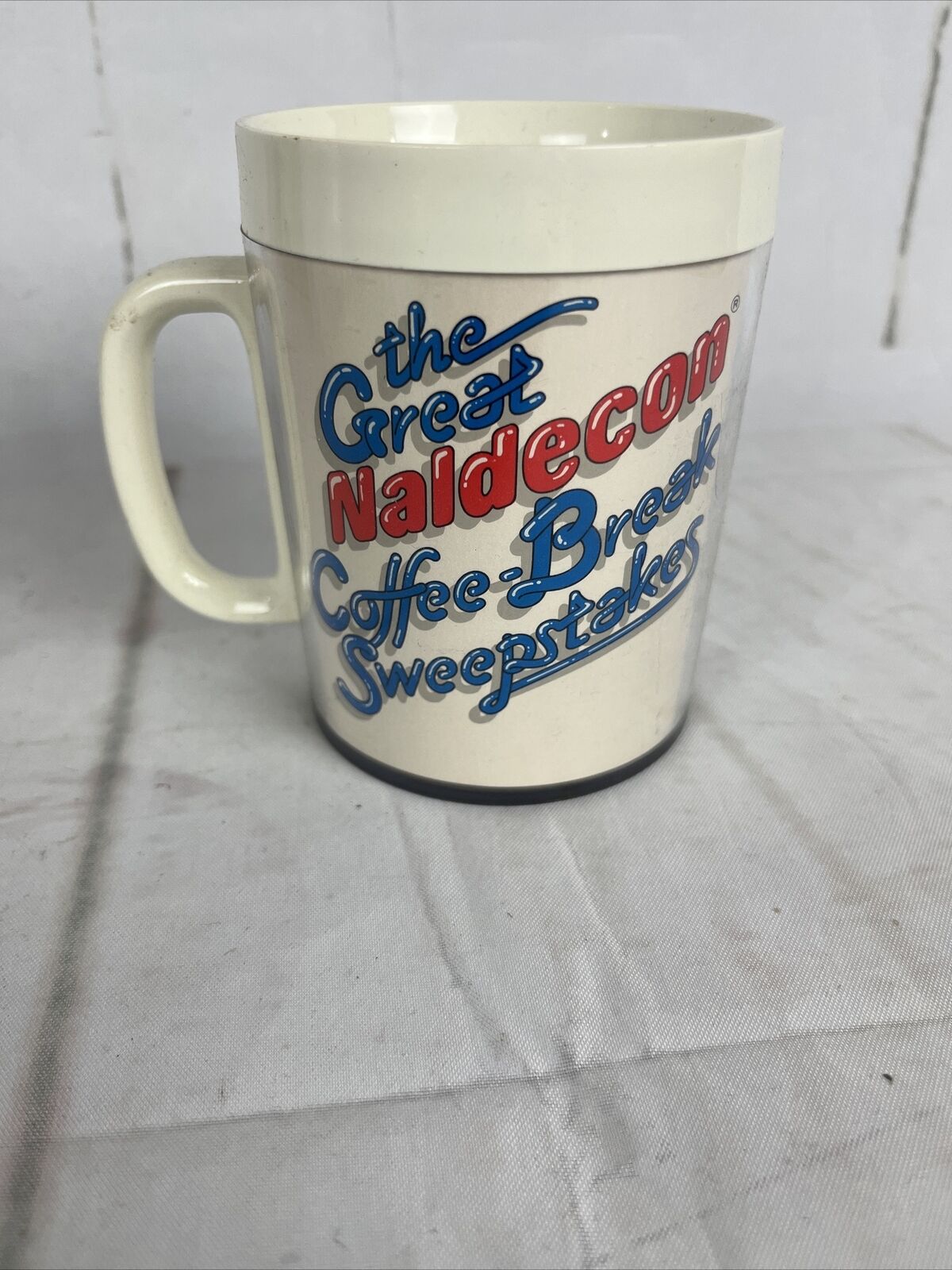 Vtg. Bristol Laboratories Great Naldecon Coffee - Break Sweepstakes Mug 1984