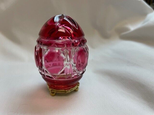 Faberge Coronation Red Crystal Egg Signed Numbered Petit DS02