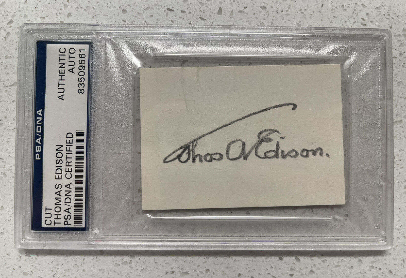 Thomas Edison SIGNED Autograph Cut Inventor PSA/DNA