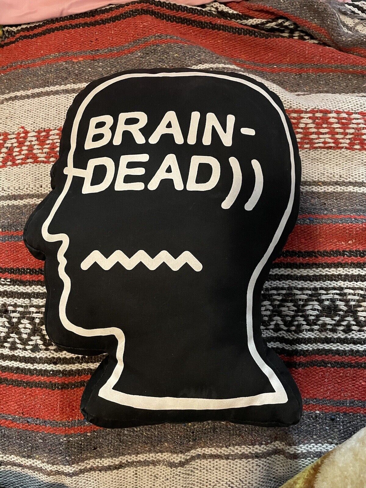 Brain Dead Brand Home Goods Logo Pillow