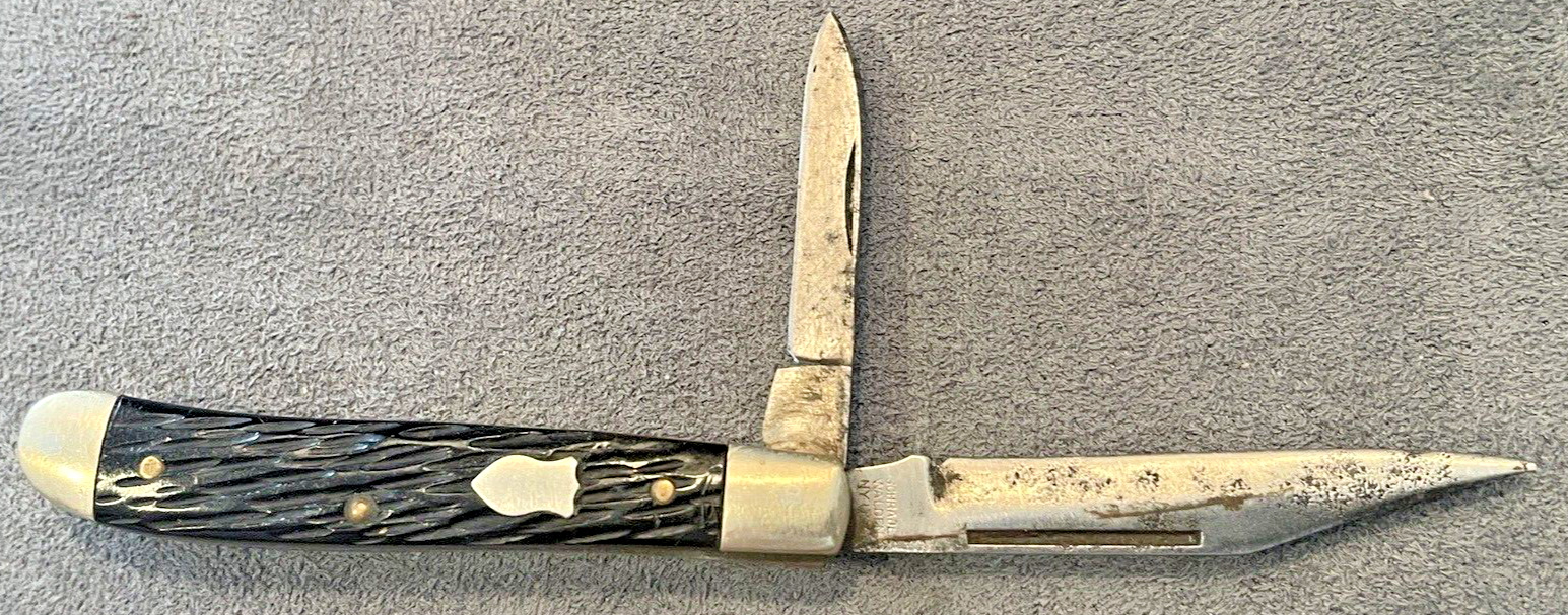 Vintage Schrade Walden 272 Dogleg 2 blade Jack Knife --143.24