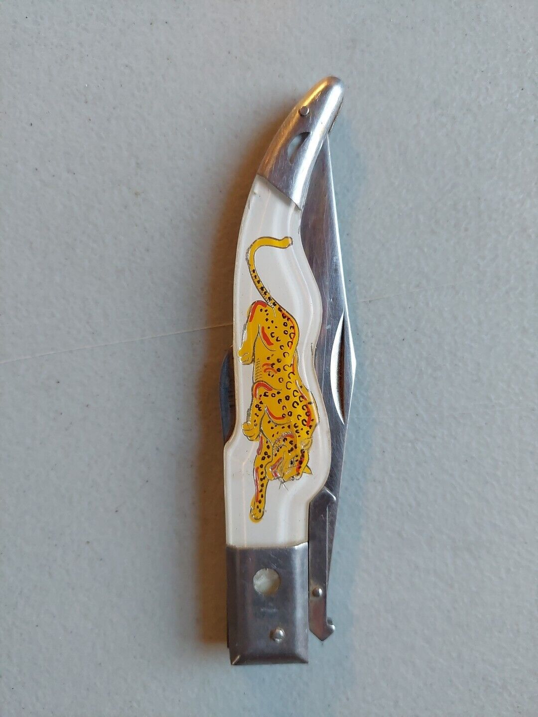 vintage leopard pocket knife made in japan Pocket Knife