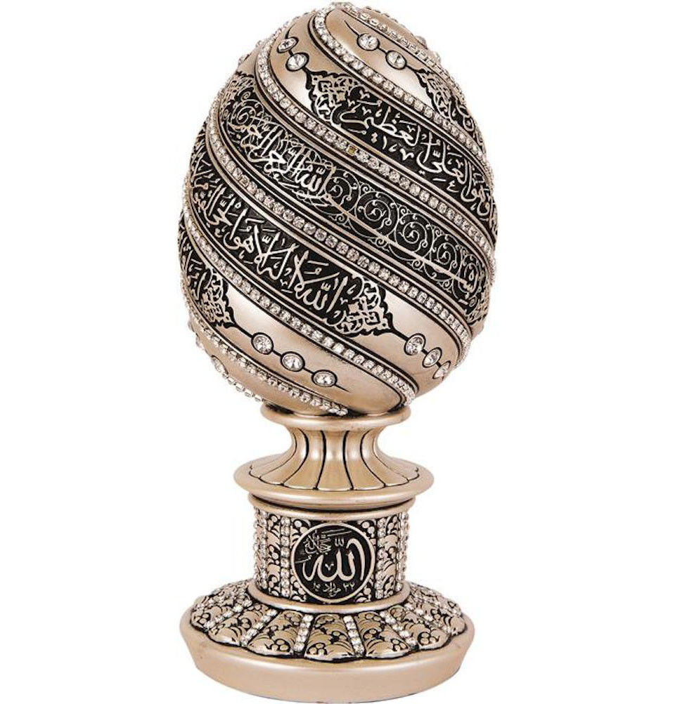 Islamic Gift Table Decor Mother of Pearl Egg - Ayatul Kursi 1657