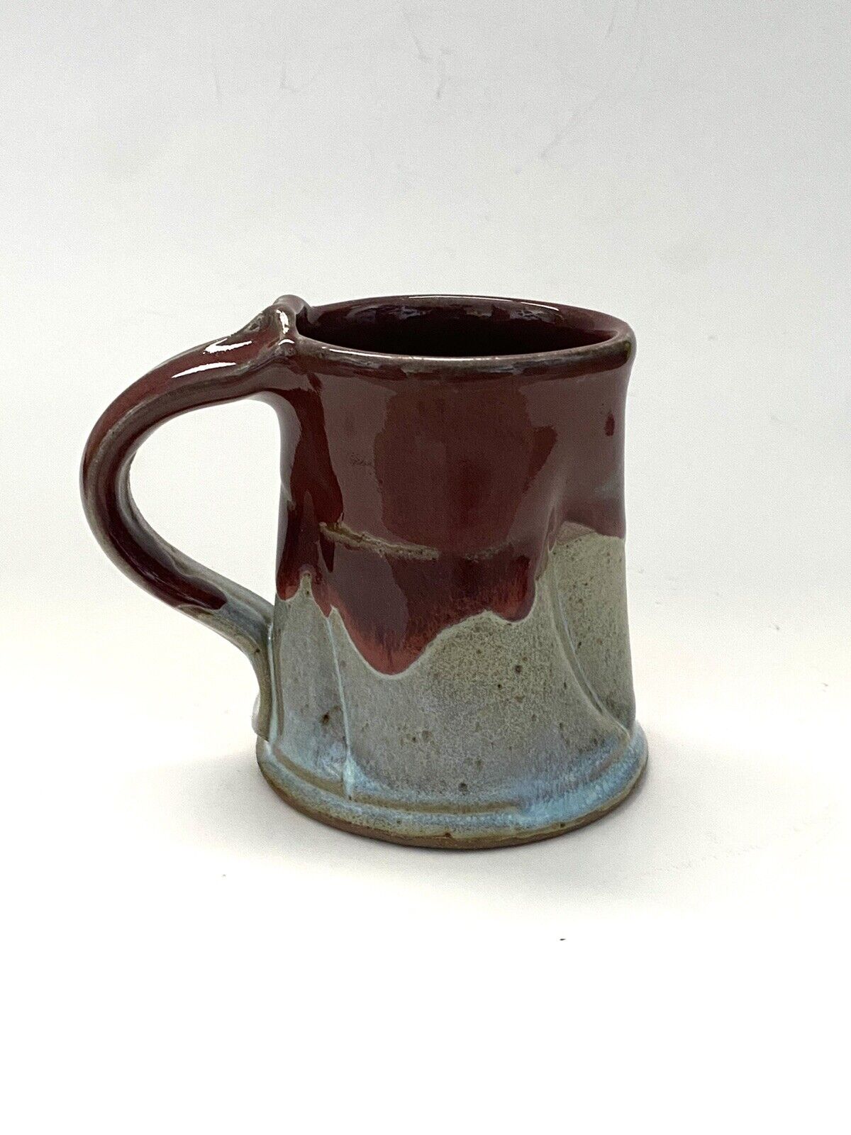 Hand Crafted Melting Mug Volcano Melted Blue Red  DIY Science Coffee Tea Cup