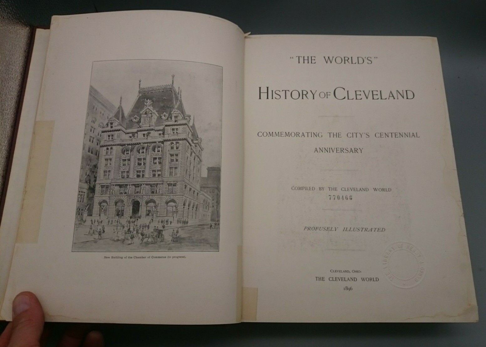 1896 The World's History of Cleveland Ohio, profusely illustrated, Jerome Smiley