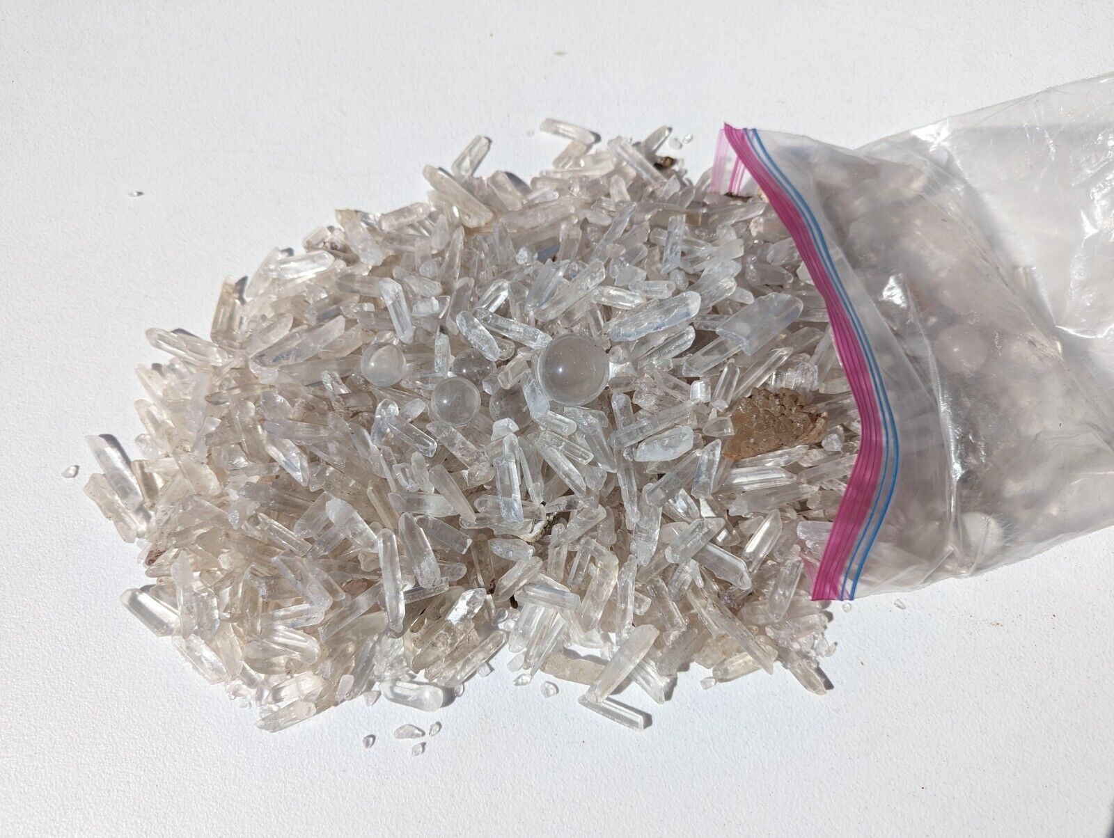 HUGE 12+ Lb Lot Clear Quartz Crystal Points Natural Crystals Tumbled Polished