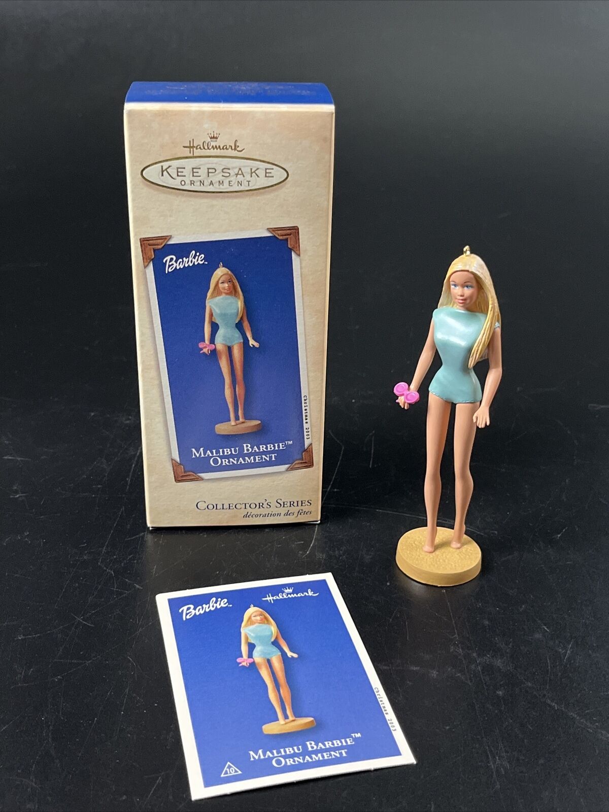 Hallmark 2002 Malibu Barbie Keepsake Swimsuit Ornament Collector's Series NEW