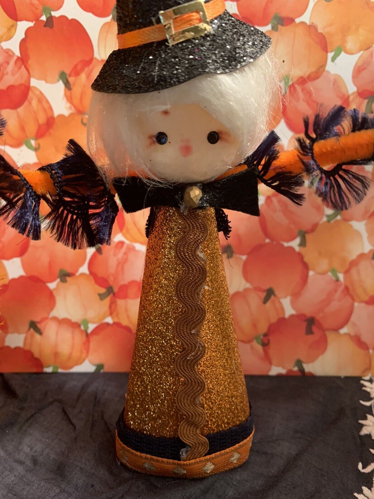 Vintage Halloween Witch Tree Topper