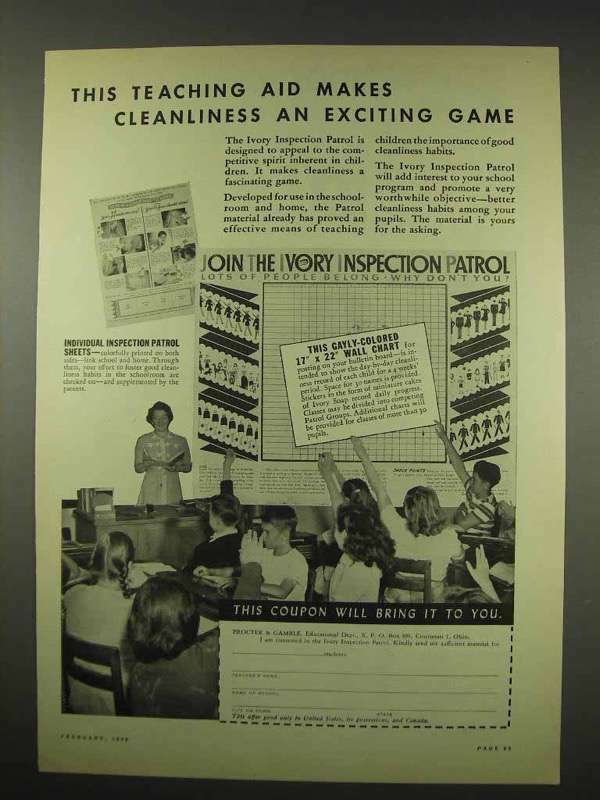 1949 Ivory Soap Ad - Cleanliness an Exciting Game