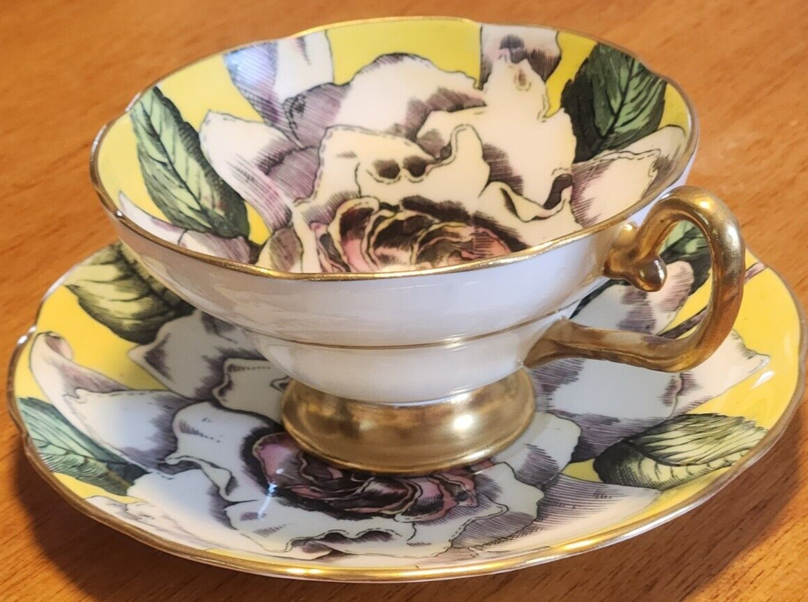 Taylor & Kent Cabbage Roses Teacup and Saucer Vintage Beauty