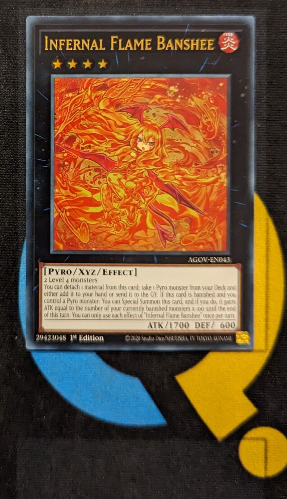AGOV-EN043 Infernal Flame Banshee Ultra Rare 1st Edition YuGiOh Age of Overlord