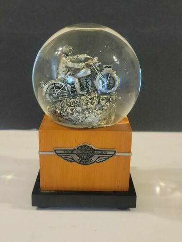 Vintage Harley Davidson Motorcycle Snow Globe 100 Years 1903-2003