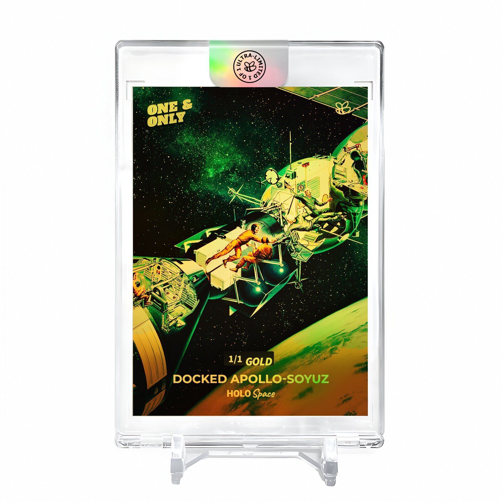 DOCKED APOLLO-SOYUZ 1975 Concept Holo Gold Card 2023 GleeBeeCo #DC19-G 1/1