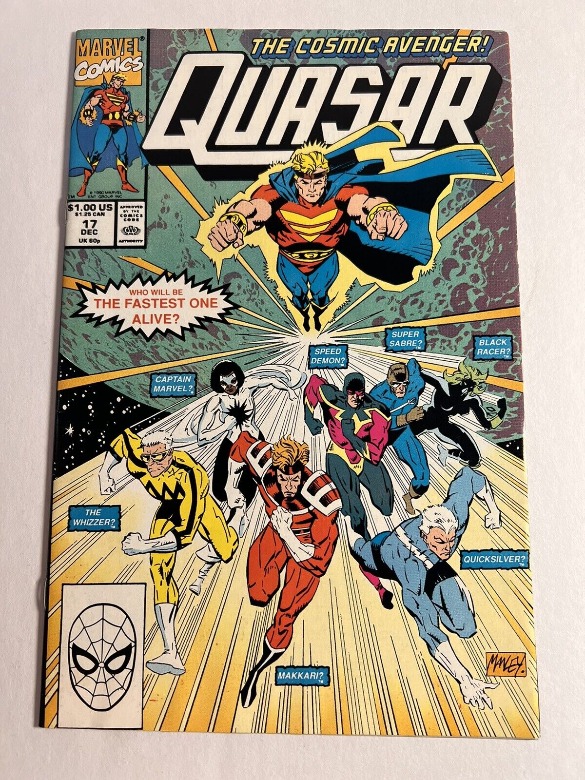 Quasar #17 (Marvel Comics 1990) 1st Appearance The Runner aka Buried Allen VFNM