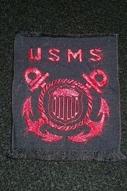 WW2 USMS Maritime Service Merchant Marine Patch Blue Good Original War-Time Rare