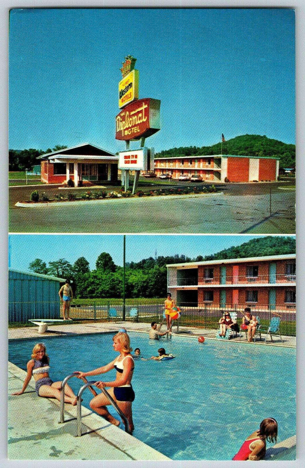 Oak Ridge, Tennessee - The Diplomat Motel - Vintage Postcard, Unposted