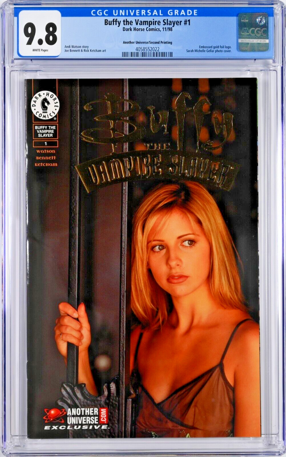 Buffy the Vampire Slayer #1 CGC 9.8 (Nov 1998, Dark Horse) 2nd Print, Variant