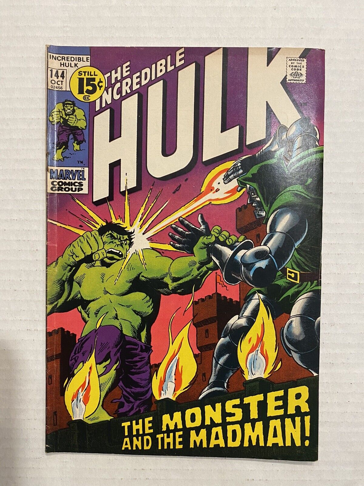Incredible Hulk #144 - Monster & The Mad Man 1971 -Dr. Doom-