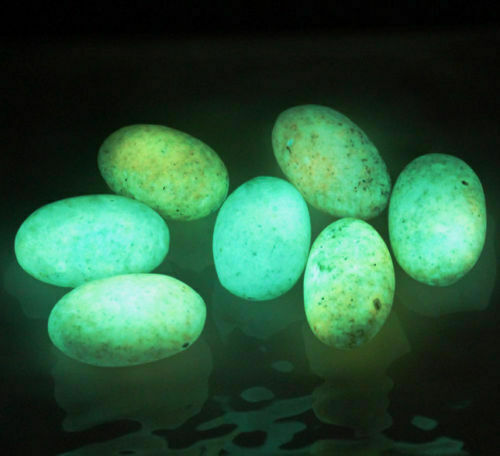 50 pcs Glow In The Dark Tibetan Wealth God Ancient Luminous Egg Old Dzi Bead