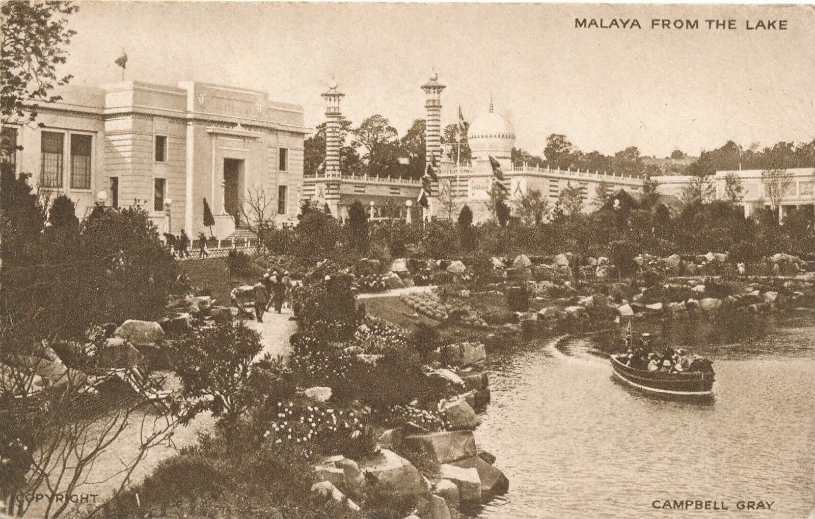 1924 British Empire Exhibition Malaya From the Lake