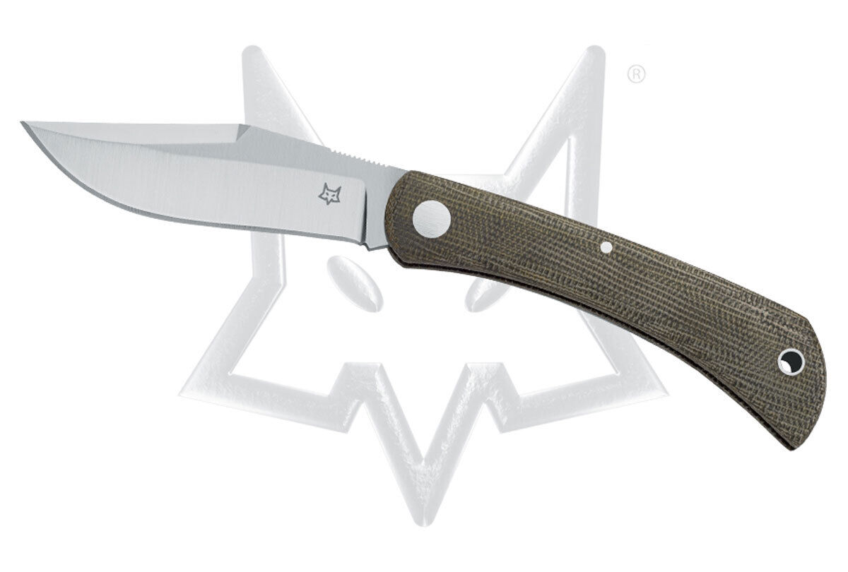 FOX KNIVES Libar Slip-joint FX-582 M390 Stainless OD Green Micarta Pocket Knife