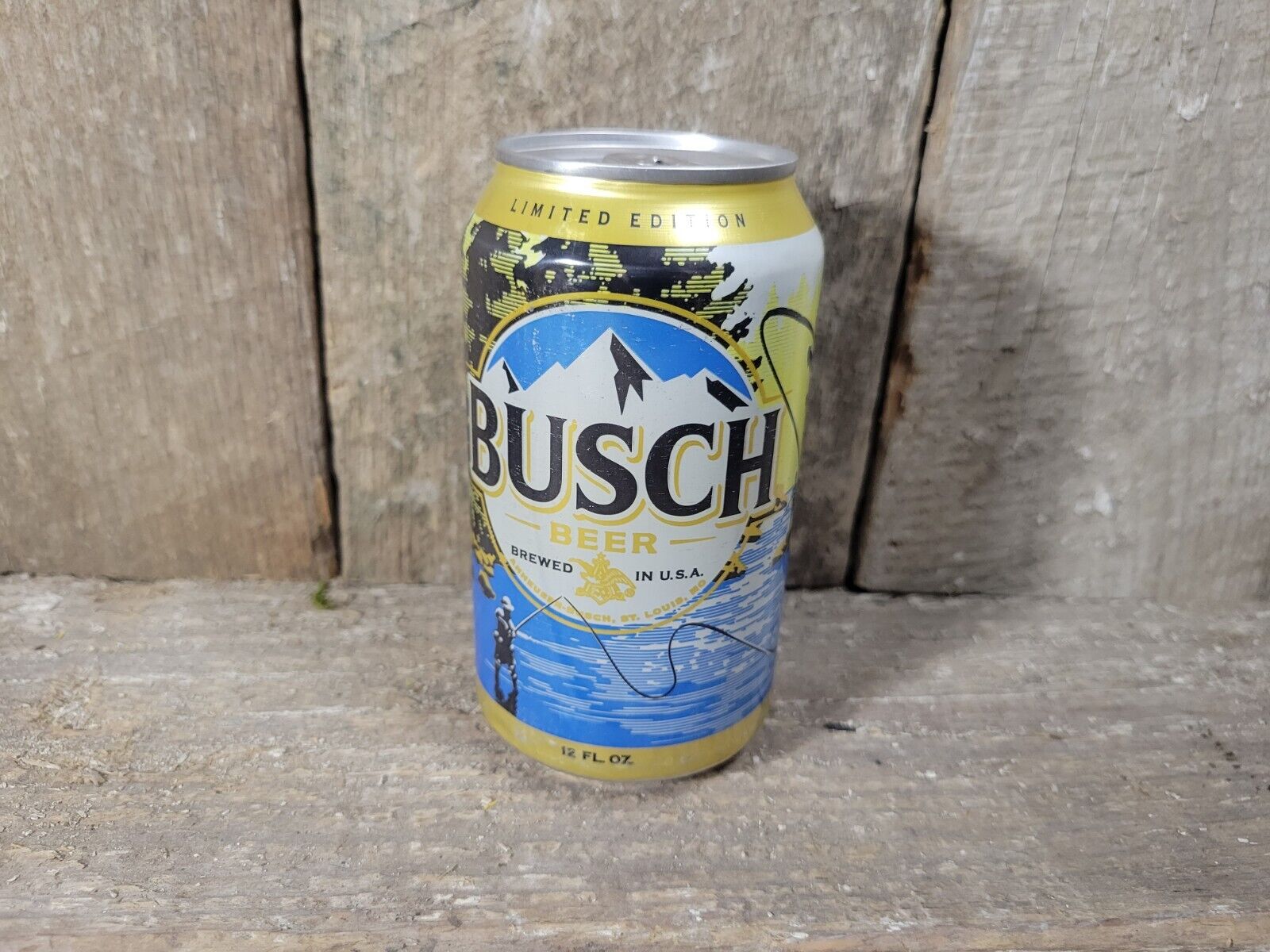2022 Empty Busch Trout Fishing Can Limited Edition Beer Collector Man Cave 
