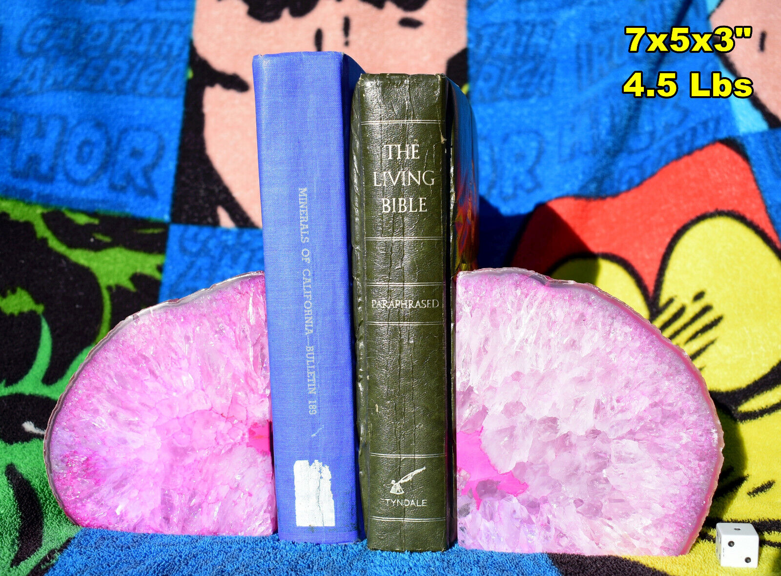 Gemstone GEODE BOOKENDS * U Pick from 10 * 5-10\