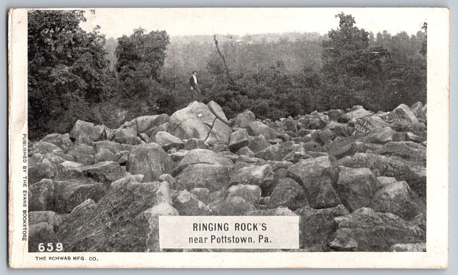 Pottstown, Pennsylvania PA - Ringing Rock\'s at the Mountain - Vintage Postcard