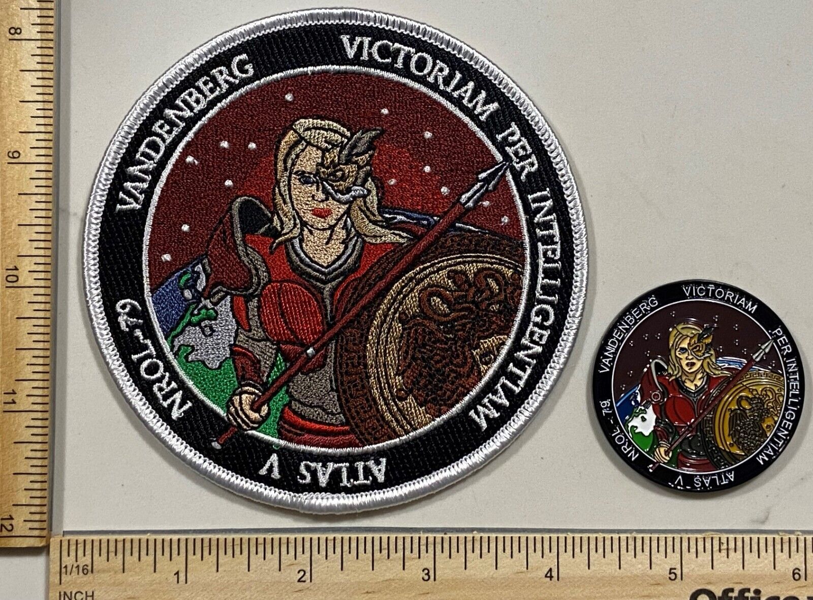 MILITARY BLACK OPS COIN AND PATCH - NROL-79 VER (B) ATHENA GODDESS OF MILITARY