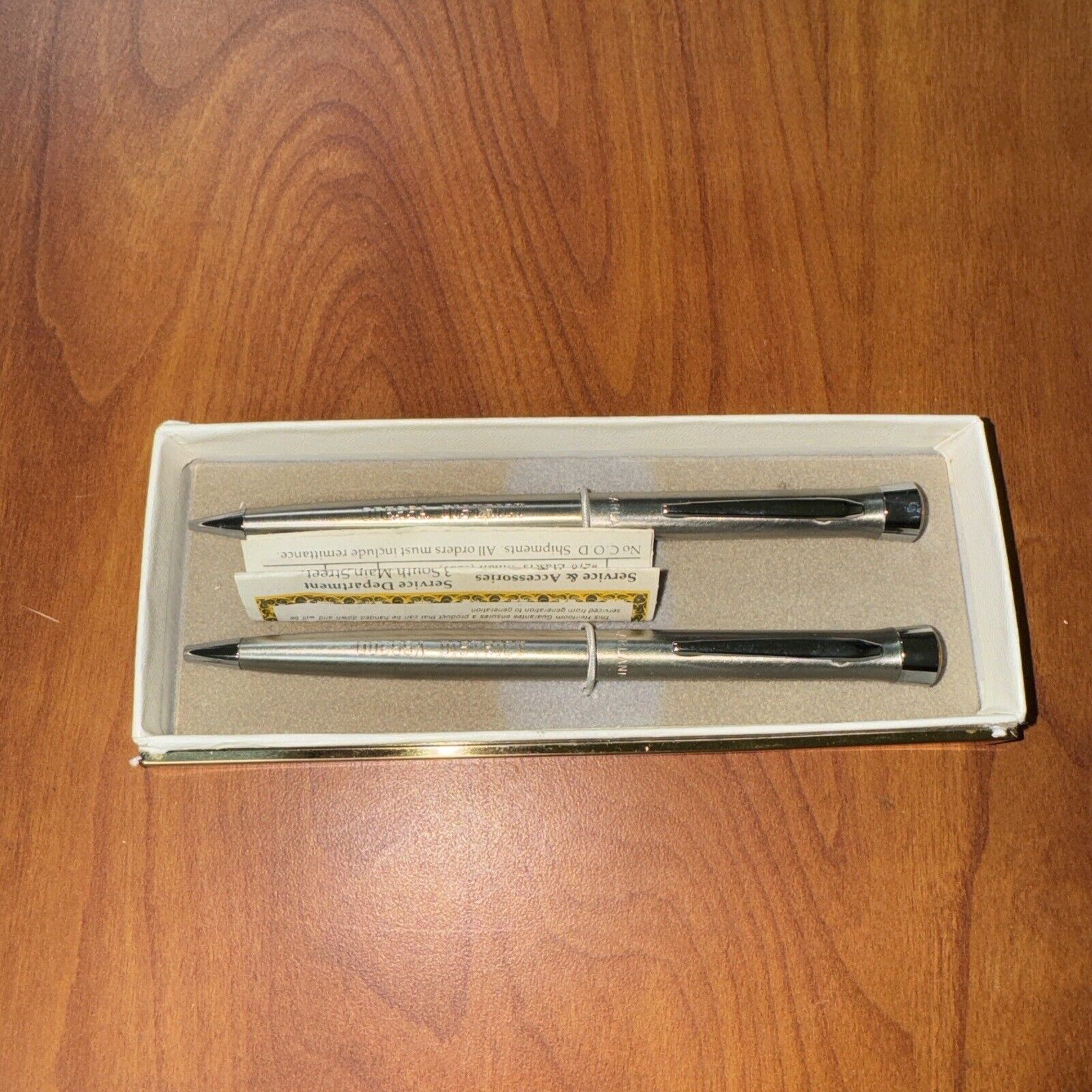 Vintage Amoco All Star Oil Gas Pen & Pencil Set Garland