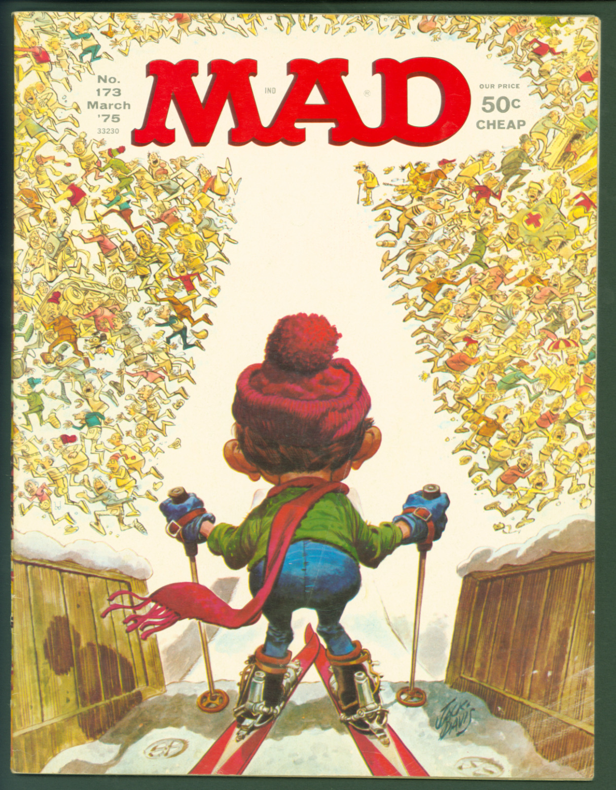 Vintage 1975 Mad Magazine #173 VG Ski Jump Cover  Kojak TV Parody