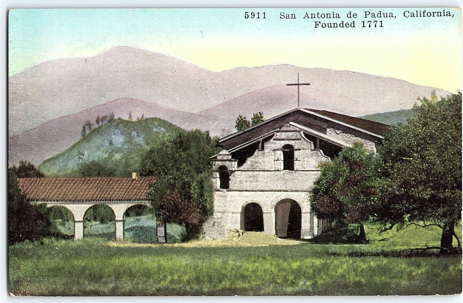 C1900 Postcard San Antonia de Padua Jolan CA Mission Destroyed by1906 Earthquake
