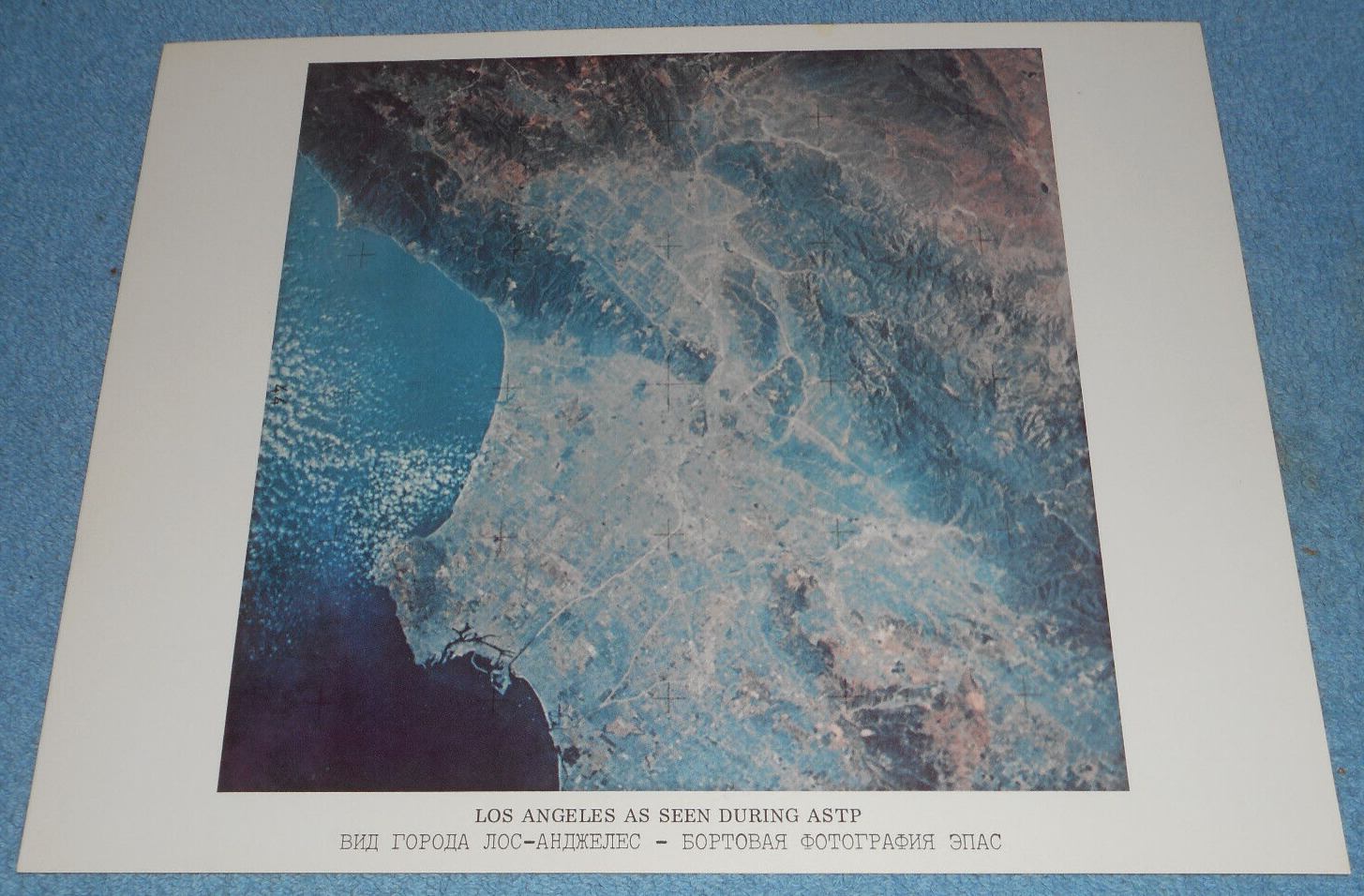 1975 NASA Photo Apollo-Soyuz Test Project Los Angeles California Satellite Image