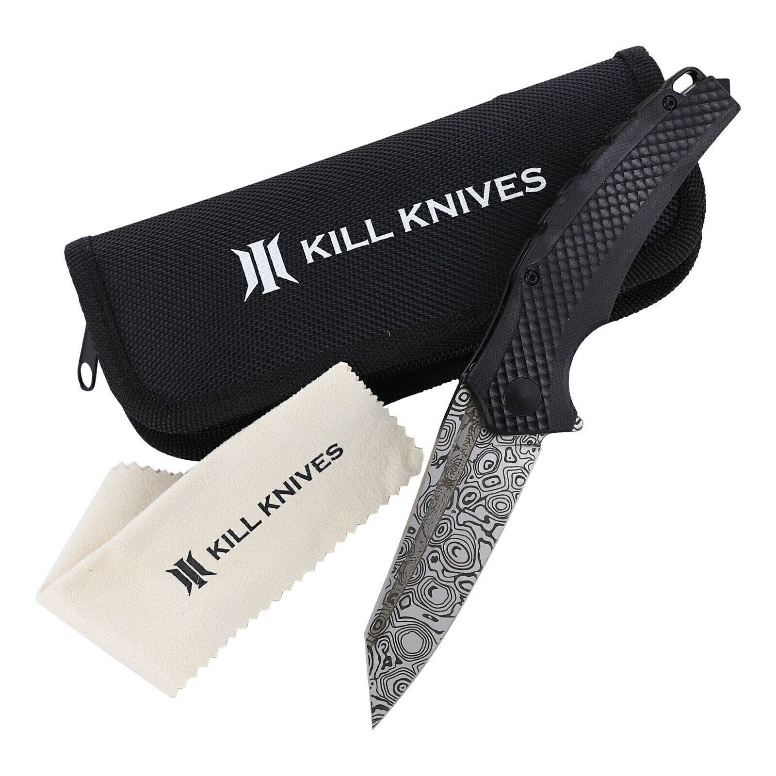 KILL KNIVES ™ Do Or Die Ball Bearing Assisted Tanto Blade Folding Pocket Knife