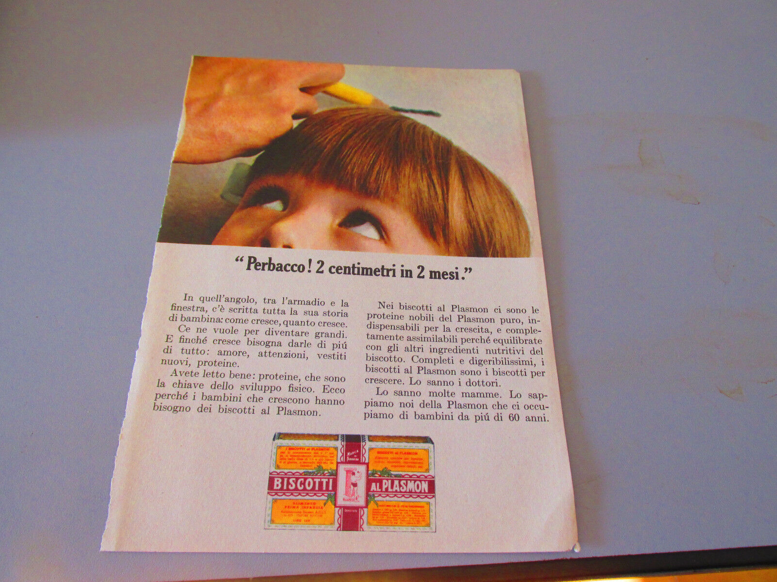 Advertising On Page Original Years 50 Advertising Vintage Cookie Plasmon