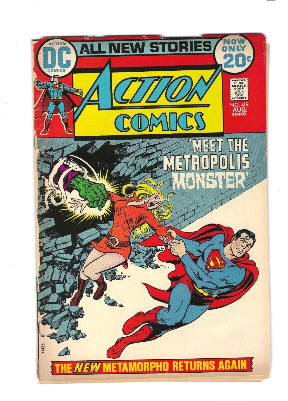 Action Comics #415: Dry Cleaned: Pressed: Scanned: Bagged & Boarded GD/VG 3.0