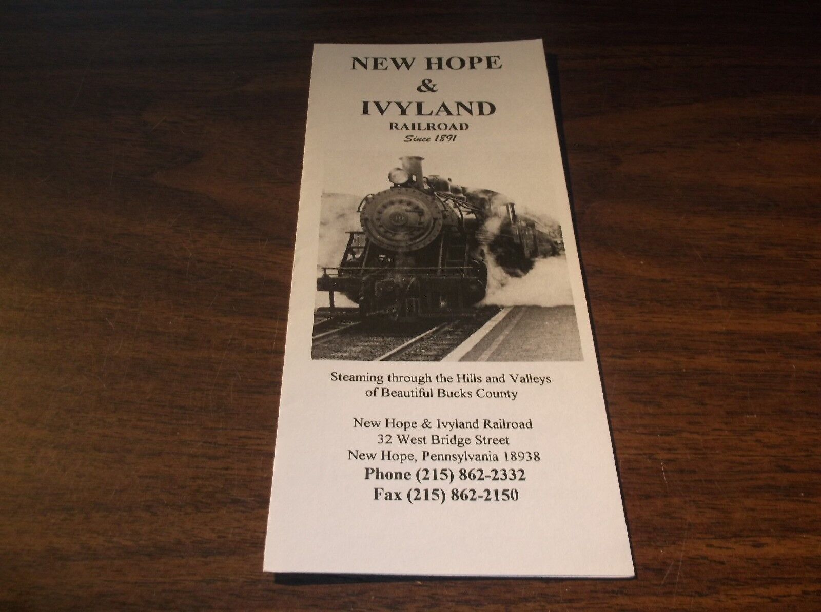 1997 NEW HOPE & IVYLAND RAILROAD SCHEDULE