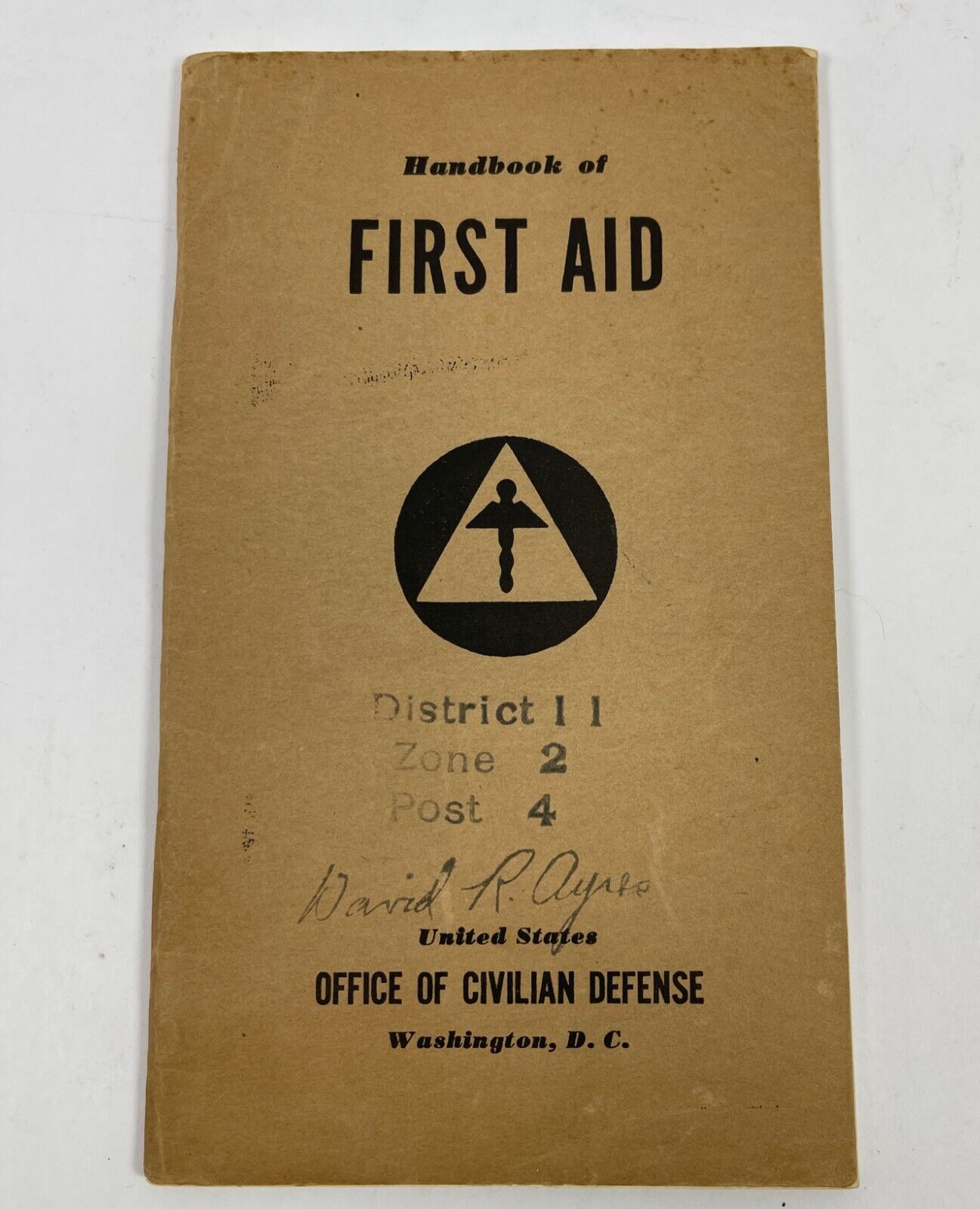Handbook of First Aid Office of Civilian Defense CD 1941