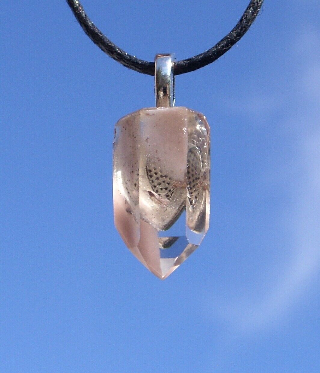 Lithium Quartz Free Form Crystal Stone Pendant Necklace