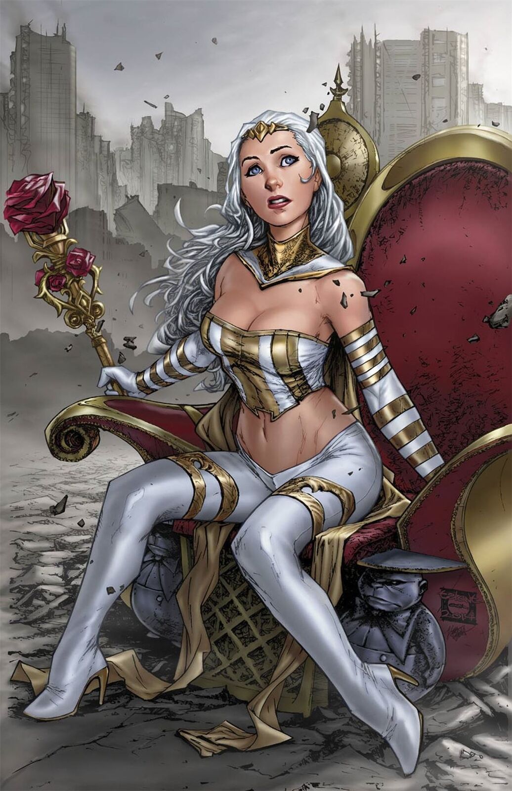 Gft White Queen #1 C Cvr Caldwell Zenescope Comics Comic Book