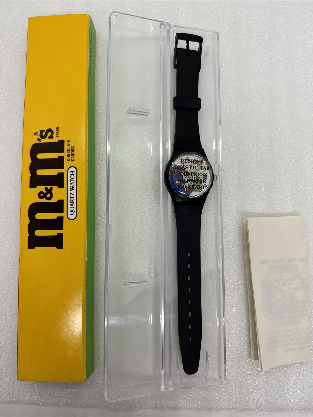 Vintage 1996 M&Ms Candy Quartz Watch Special Edition in Box Unused Plastic