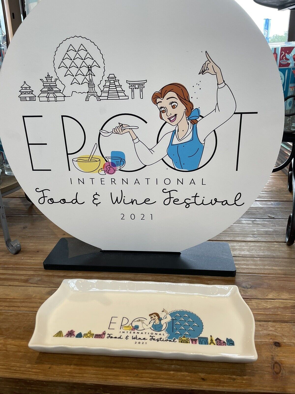 Disney Epcot Food and Wine Festival 2021 Belle Ceramic Tray
