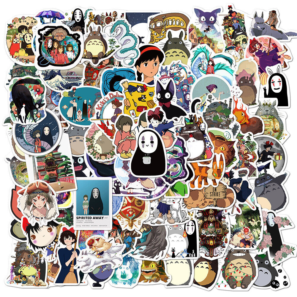 Studio Ghibli Movie Characters Random 10 PCS Anime Stickers - No Duplicates