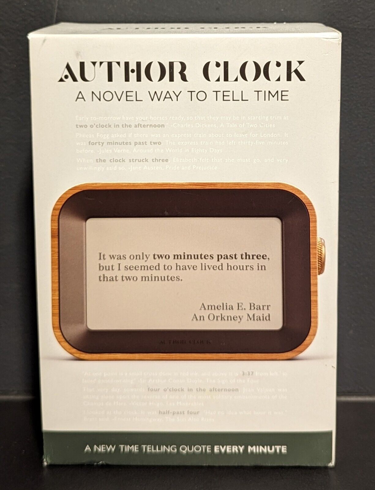 AUTHOR CLOCK Volume 1 - Every Minute Has A Story - NEW OPEN BOX