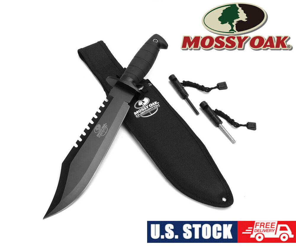 Mossy Oak 15 inch Tactical Survival Bowie Knife Folding Pocket Knife Fixed Blade