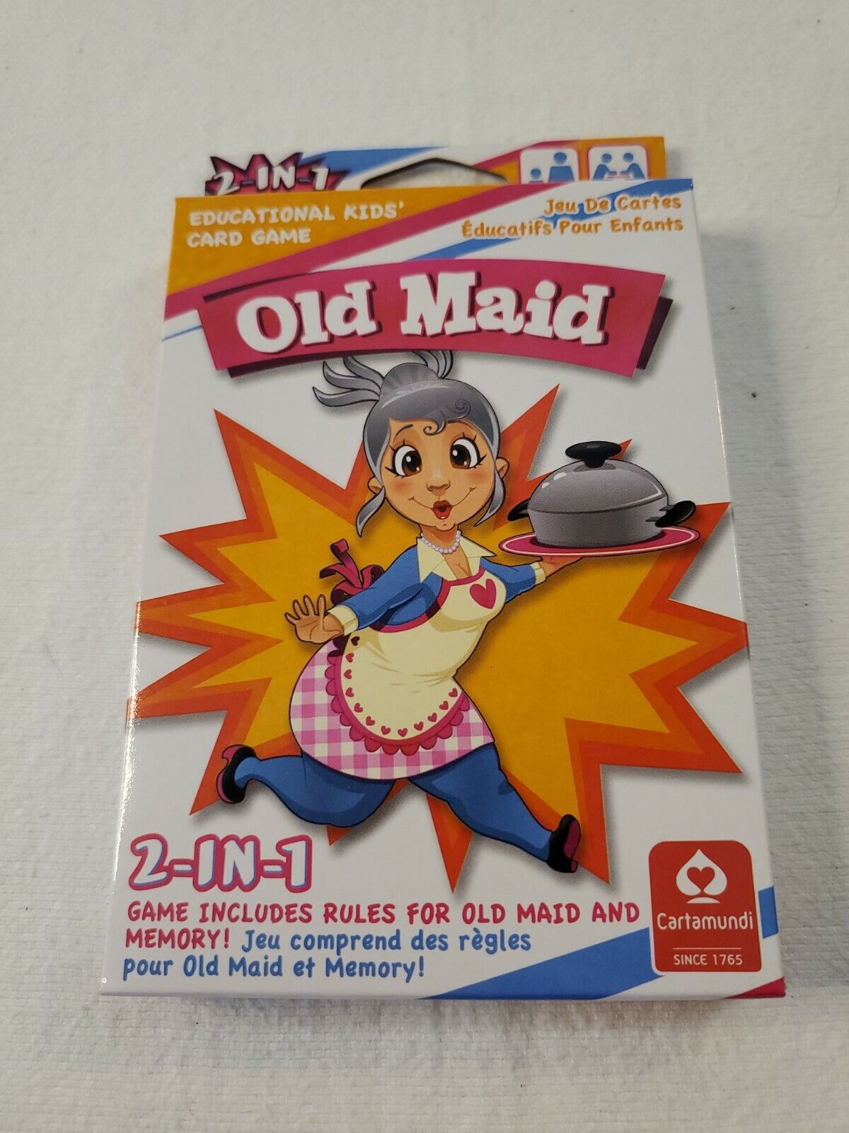 Old Maid & Memory 2-in-1 Jumbo Educational Card Game For Kids, Age 3+  NEW