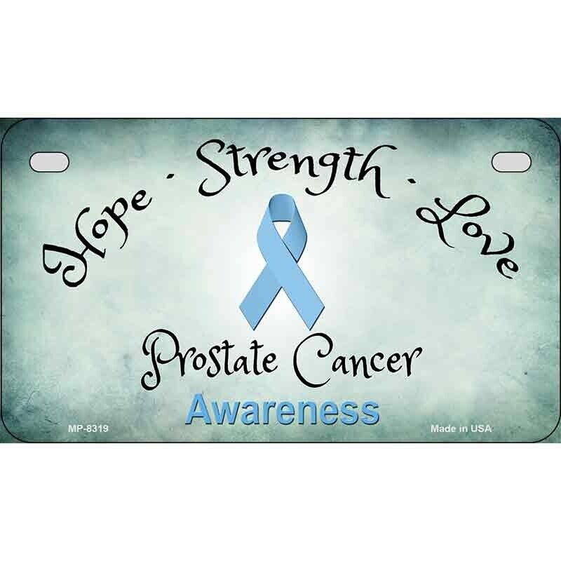 Prostate Cancer Novelty Metal Motorcycle Plate