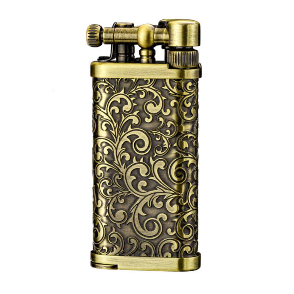 IM Corona Old Boy Pipe Lighter Antique Brass Arabesque 64-2525 New in Box